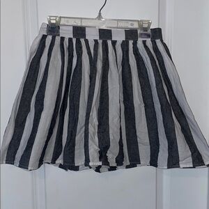 Striped Black and White Women's Skirt